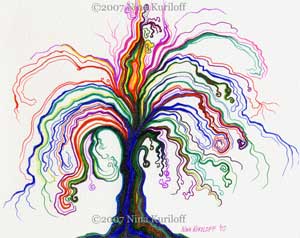 Psychedelic and Expressionistic Tree