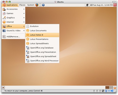 Installing Lotus Notes 8 on Ubuntu