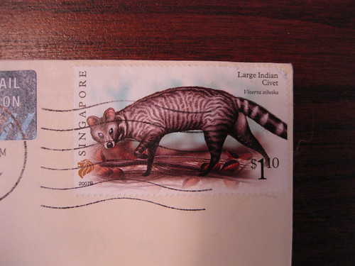 Civet stamp from Singapore