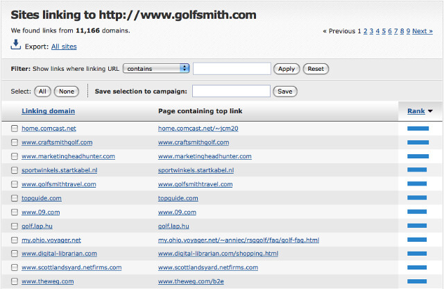 links to golfsmith