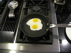 fresh eggs frying