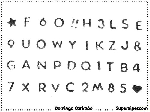 Domingo-carimbo: Alfabeto
