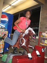 Joell having fun on Walmart's pony