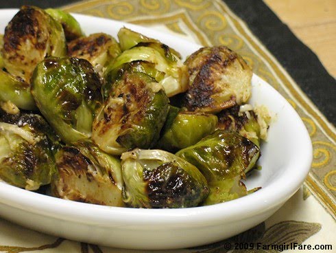 Quick Roasted Brussels Sprouts with Lemon and Parmesan