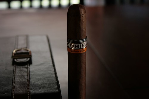 Cohiba cigar and humidor