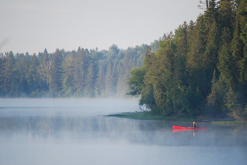 Man in Canoe at 6:30 am