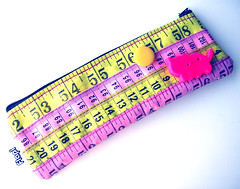 Pink Cat and Yellow Ball Measuring Tape Case