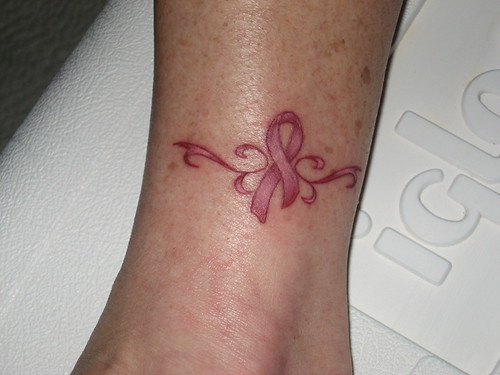 Breast Cancer Ribbon Tattoo