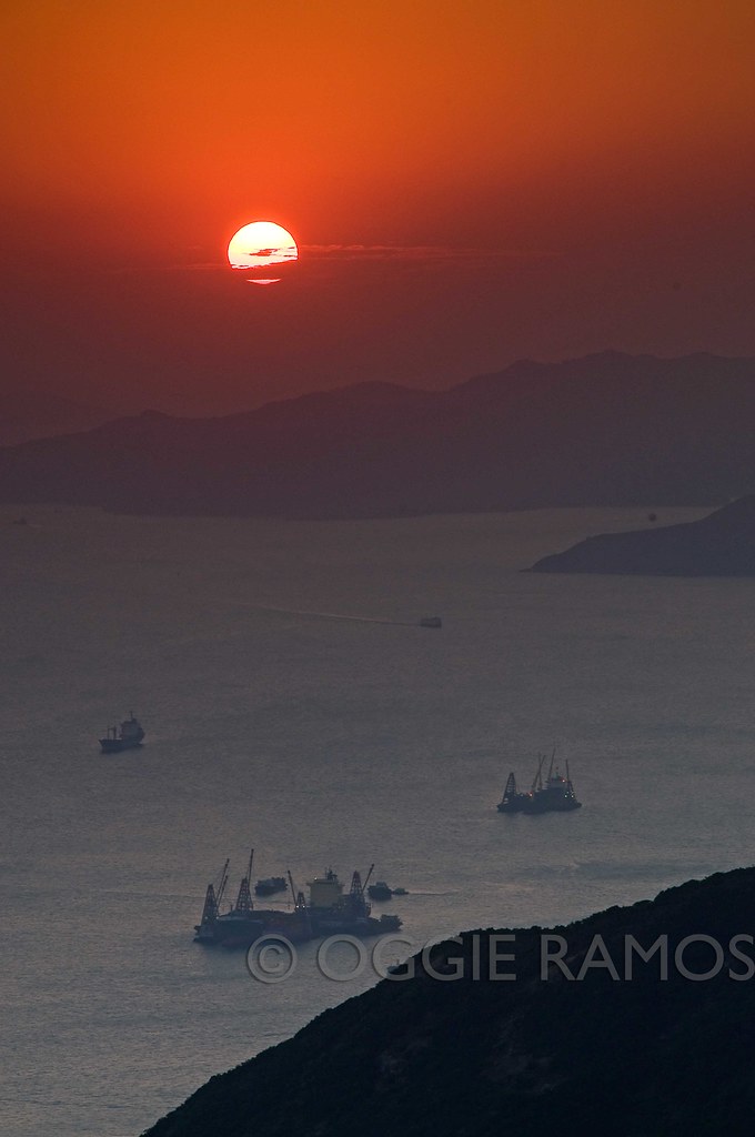 Hong Kong Harbor Sunset View from Victoria's Peak