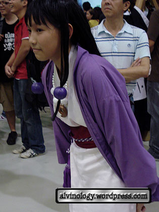 Girl in purple robe