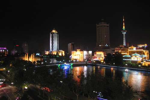 Downtown Nantong at night