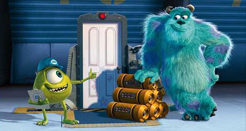 Portal 2 Sully and Mike Wazowski from Monsters Inc