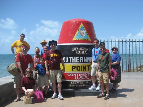 The gang at the Southernmost Point of the US