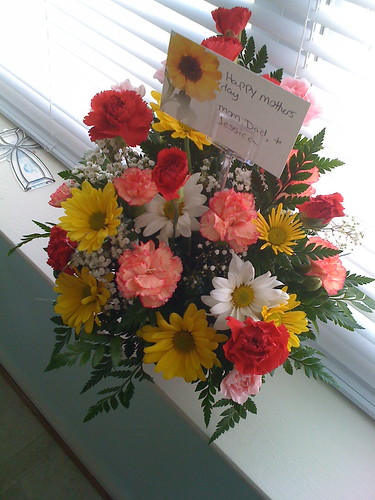 Flowers from Mom, Dad and lil Sis