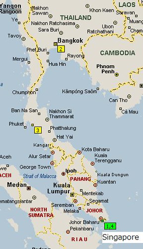 travel map (Thailand)