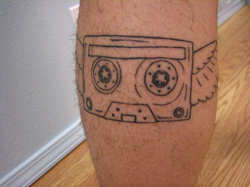 cassette tape tattoo. Eric#39;s cassette tape with