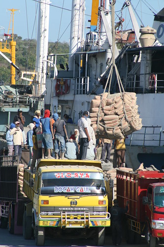 Unloading Flour, Kupang Harbour