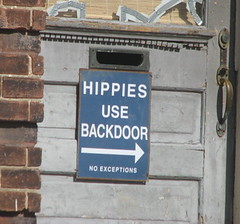 Hippies use back door