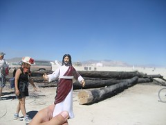 Jesus at the Man the day after the Burn