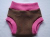 Mile High Monkey (MHM) Fleece Diaper Cover - Brown/Pink (medium) **$0.01 Shipping**