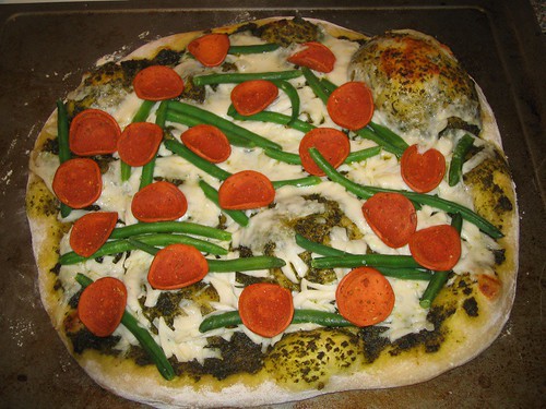 vegan pizza, cooked