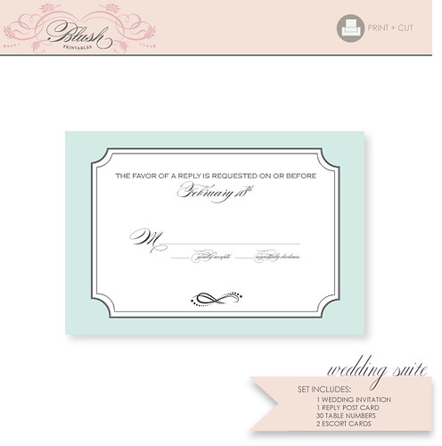 Frame DIY Wedding Invitation Suite Printable PDF