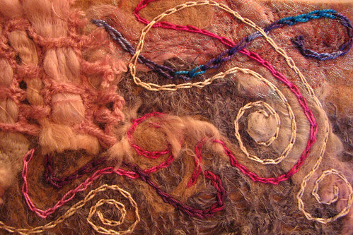 woolly chain stitch close up