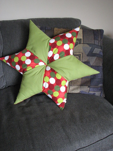 Large Christmas Star Pillow