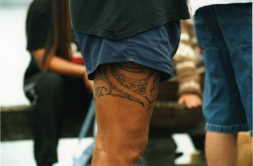 full maori leg tattoos