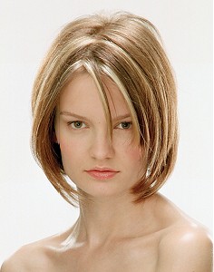 stylish angled hairstyles with higlight color styles