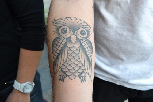 black and white owl tattoos. Owl Tattoo (Taylor
