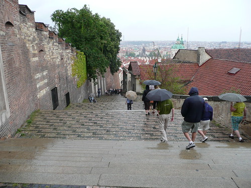 Stairs down from Prague Castle