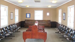 The waiting room of the Morton Grove, Metra commuter rail station. Morton Grove Illinois. August 2008.