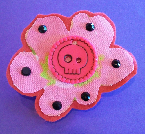 Skull Flower Hair Clip and Pin