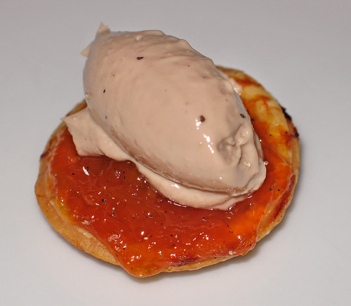 Duck Liver Mousse on an Apricot Tartlet