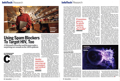 Using Spam Blockers To Target HIV, Too / Info Tech / 2007-10-01 / Business Week