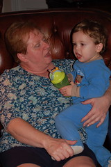 Tyler singing with Aunt Judy