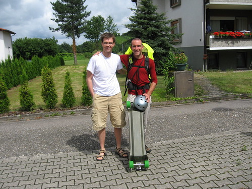 With Markus, leaving GengenBach, Germany