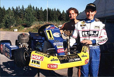 Kimi Raikkonen con el Karting en su juventud.