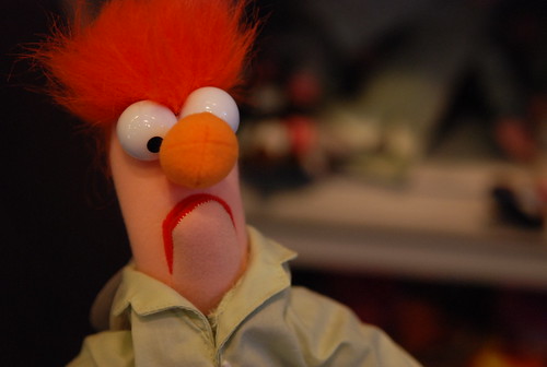  ran into an old friend, Beaker, from the Muppets.