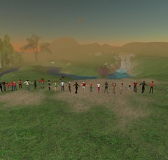 Human Chain in Second Life, protest against violence in Burma