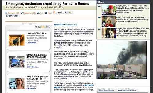 My Web Story: Community stunned by Roseville Galleria fire