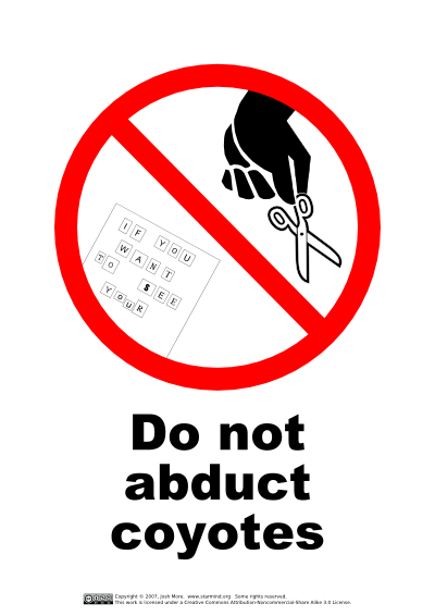 Do Not Abduct Coyotes