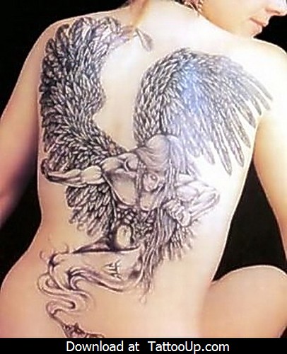fallen angel tattoo by angeltattoo. angel tattoo, angel tattoo designs, 