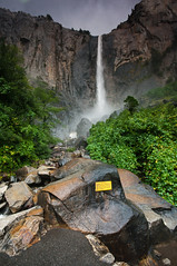 Bridalveil Falls with Plaque