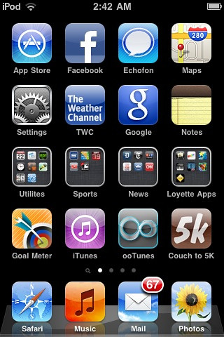 My iOS4 iPod touch home screen