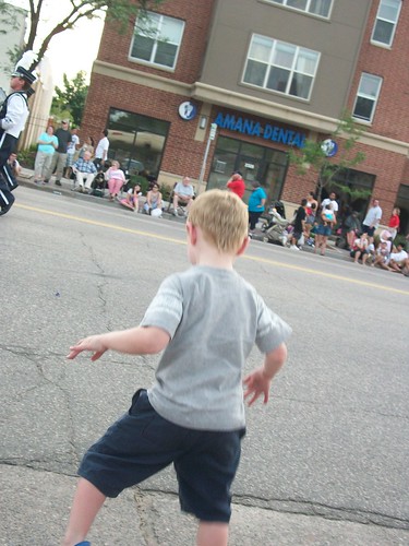 Henry dancing at parade.