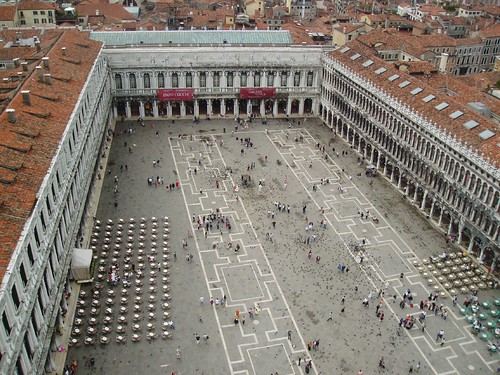 площадь Святого марка в Венеции с высоты