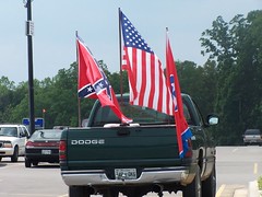 Redneck flying the colors
