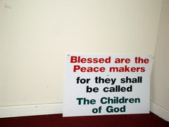 A SIGN ON THE FLOOR OF THE CHURCH AT MOUNT CARMEL
